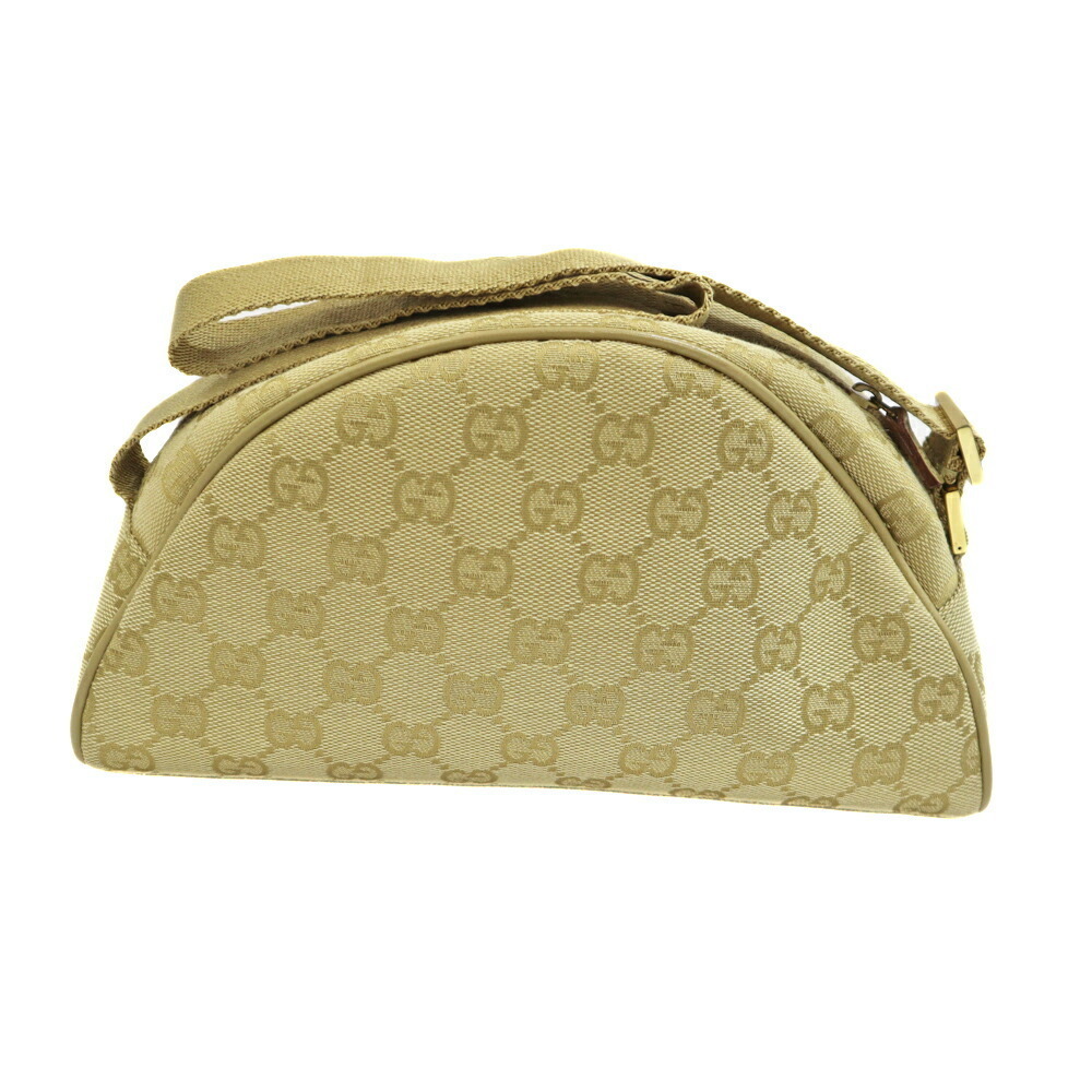 Gucci One Handle GG Canvas Handbag Beige Yellow - Picture 2 of 10